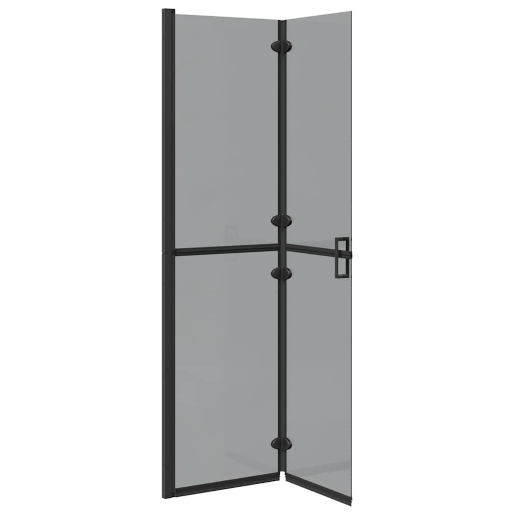 vidaXL Ściana prysznicowa Walk-In Czarny 100 x 6,5 x 190 cm