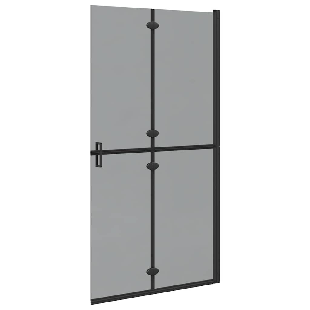 vidaXL Ściana prysznicowa Walk-In Czarny 100 x 6,5 x 190 cm