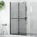 vidaXL Ściana prysznicowa Walk-In Czarny 110 x 6,5 x 190 cm