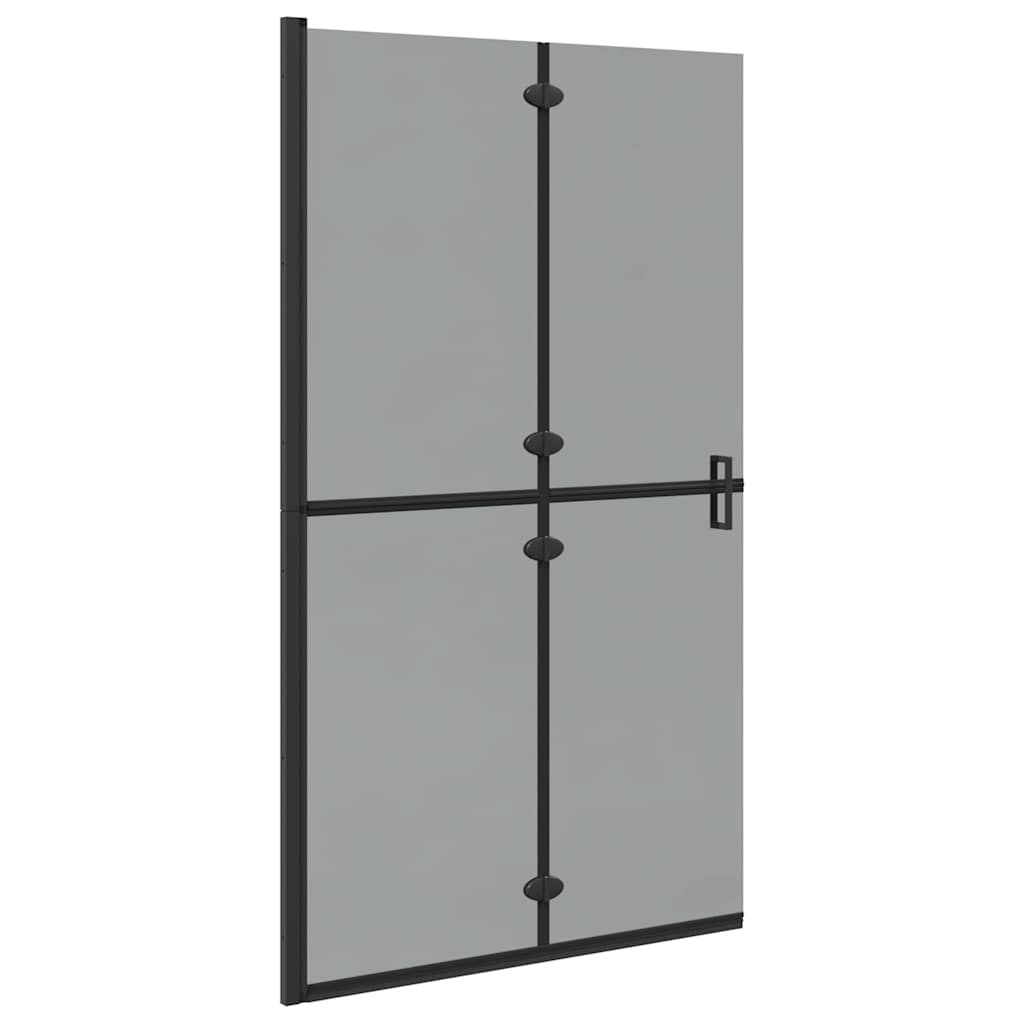 vidaXL Ściana prysznicowa Walk-In Czarny 110 x 6,5 x 190 cm