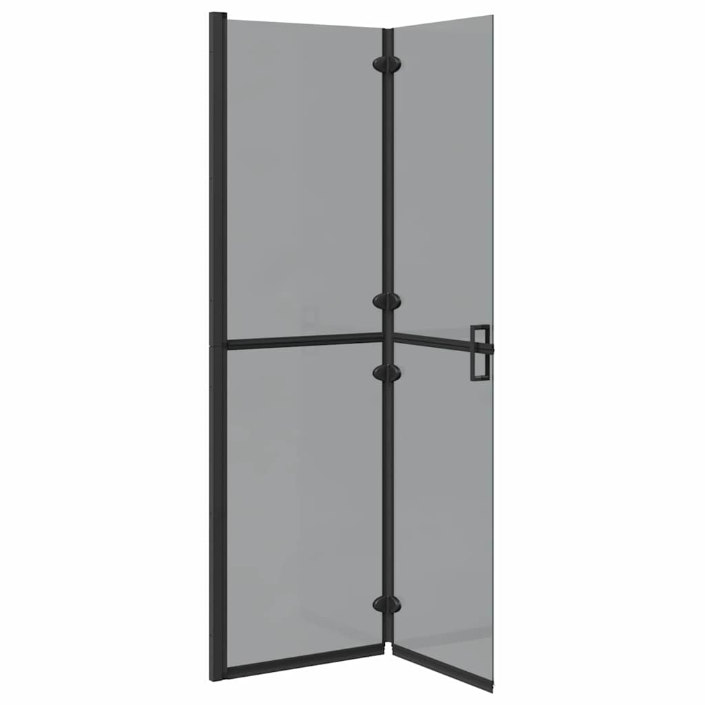 vidaXL Ściana prysznicowa Walk-In Czarny 110 x 6,5 x 190 cm