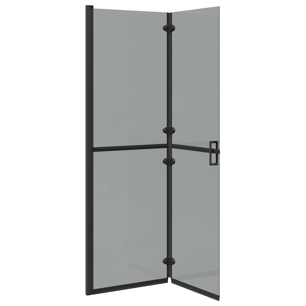 vidaXL Ściana prysznicowa Walk-In Czarny 120 x 6,5 x 190 cm