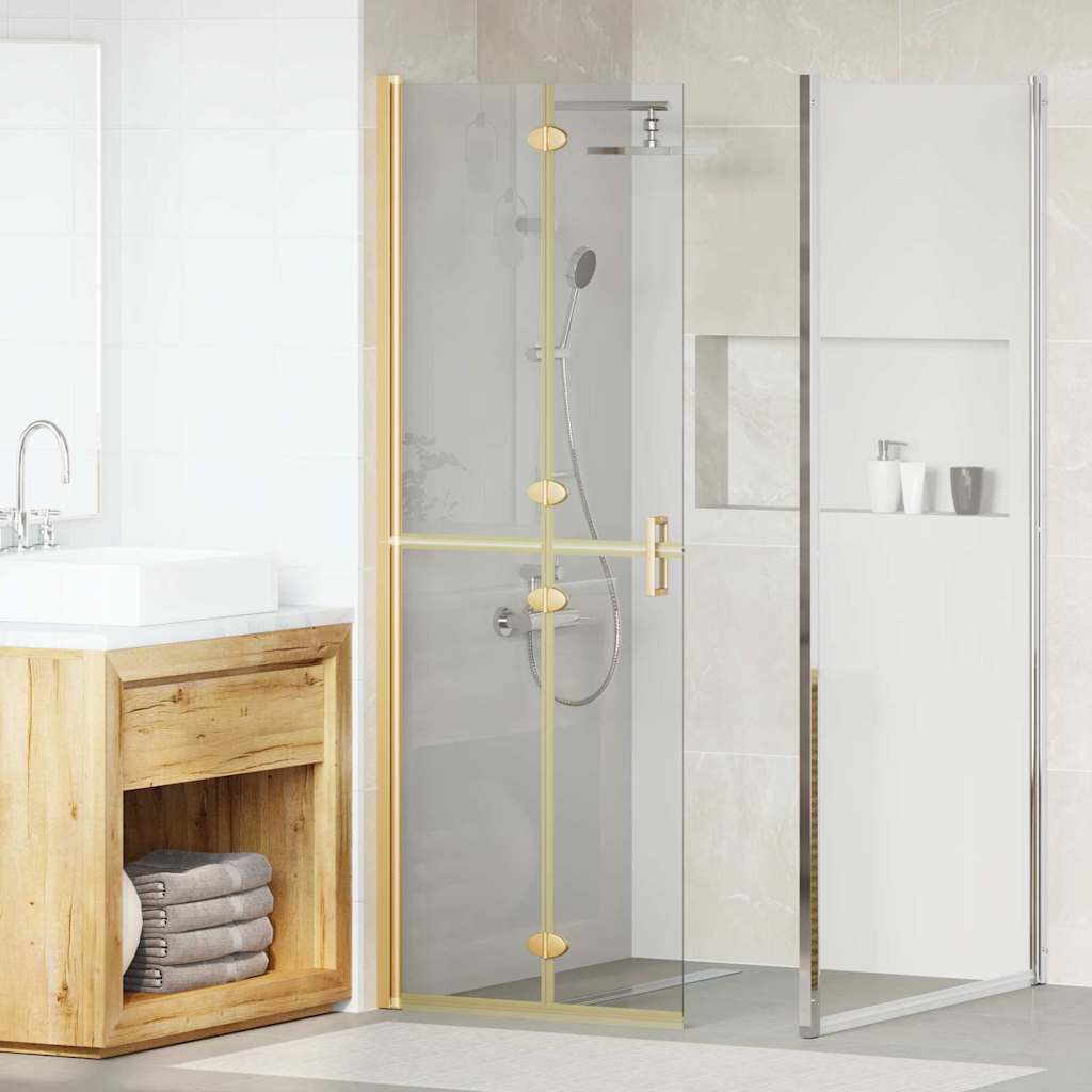 vidaXL Ściana prysznicowa Walk-In złoty 70 x 6,5 x 190 cm