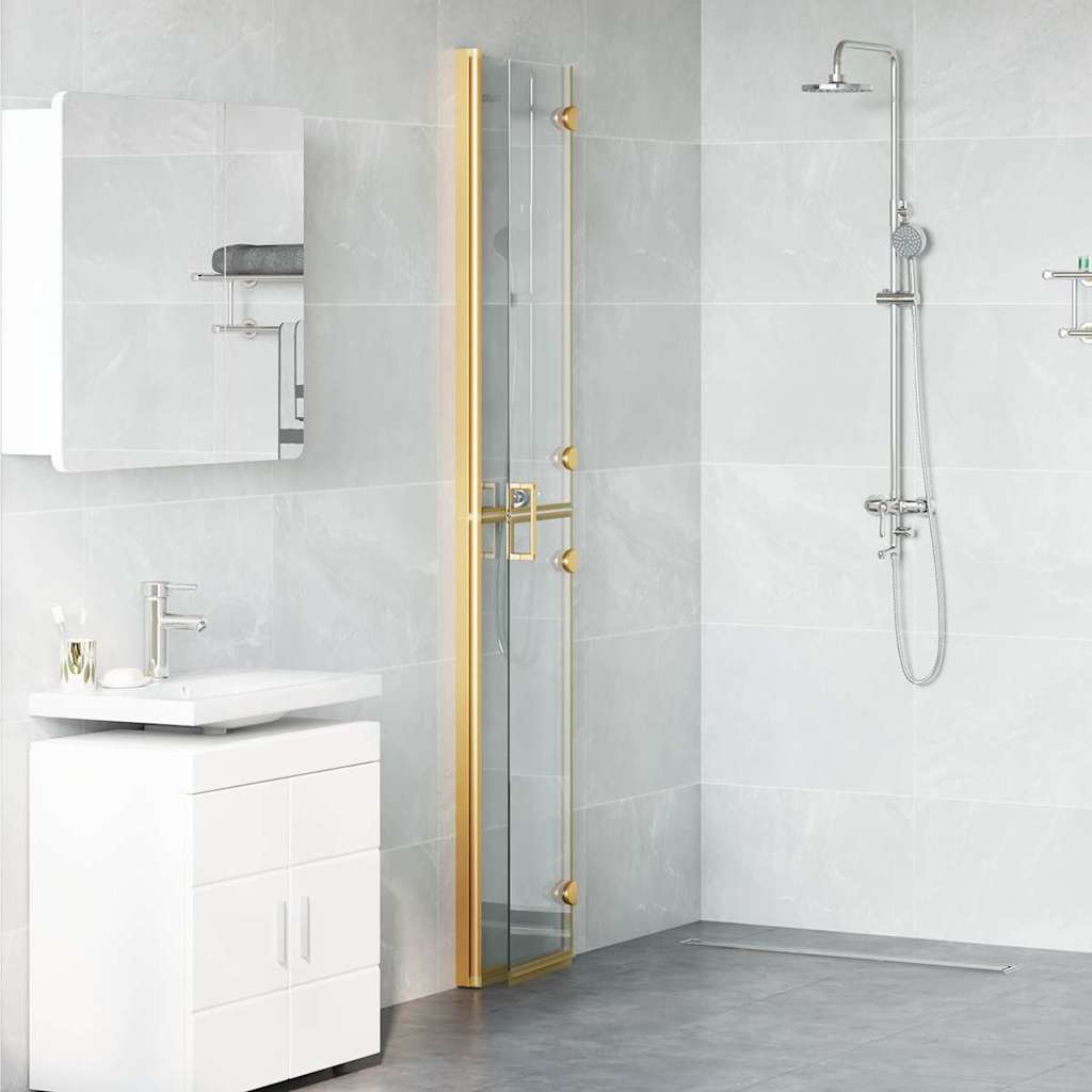 vidaXL Ściana prysznicowa Walk-In złoty 70 x 6,5 x 190 cm