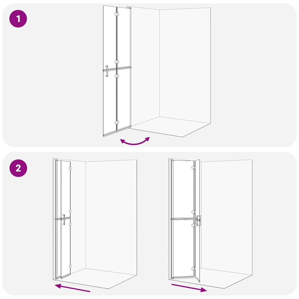 vidaXL Ściana prysznicowa Walk-In złoty 70 x 6,5 x 190 cm