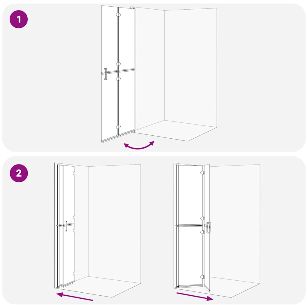 vidaXL Ściana prysznicowa Walk-In złoty 80 x 6,5 x 190 cm