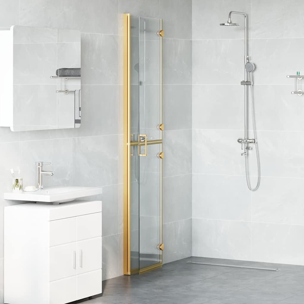 vidaXL Ściana prysznicowa Walk-In złoty 90 x 6.5 x 190 cm