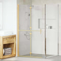 vidaXL Ściana prysznicowa Walk-In złoty 100 x 6,5 x 190 cm
