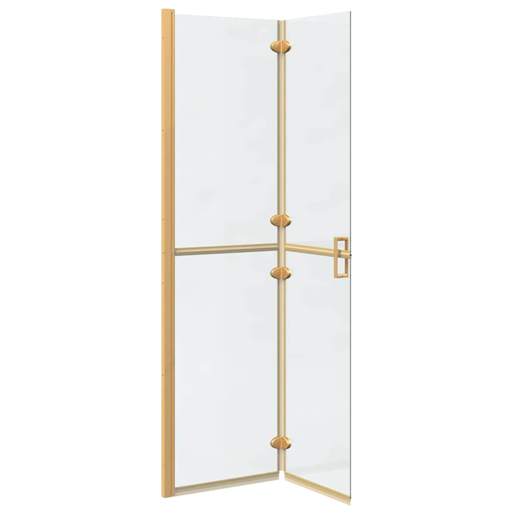 vidaXL Ściana prysznicowa Walk-In złoty 100 x 6,5 x 190 cm