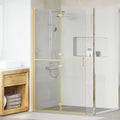 vidaXL Ściana prysznicowa Walk-In złoty 110 x 6,5 x 190 cm