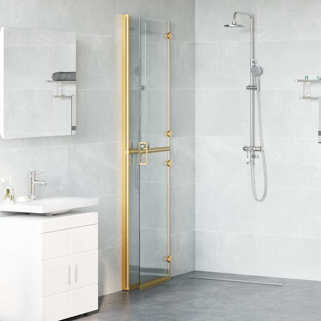 vidaXL Ściana prysznicowa Walk-In złoty 110 x 6,5 x 190 cm