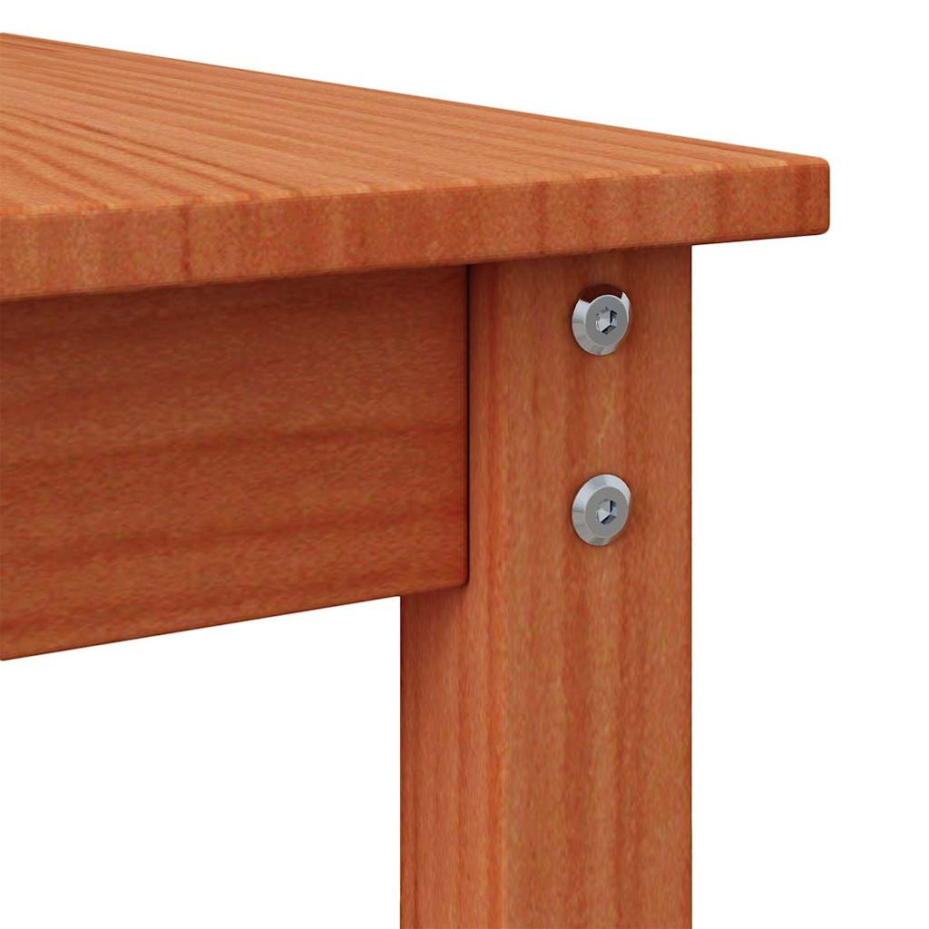 vidaXL Stolik kawowy Woskowy brąz 50 x 50 x 45 cm Lite drewno sosnowe