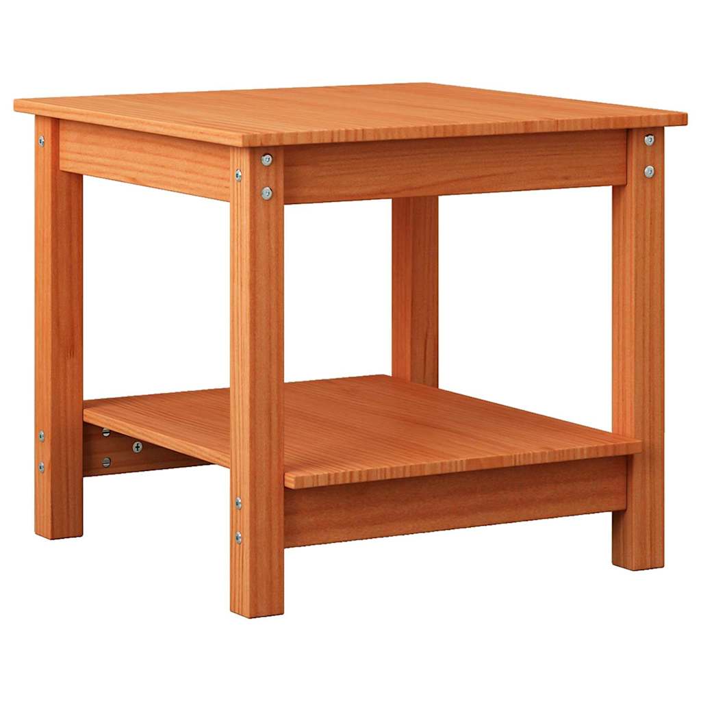 vidaXL Stolik kawowy Woskowy brąz 50 x 50 x 45 cm Lite drewno sosnowe