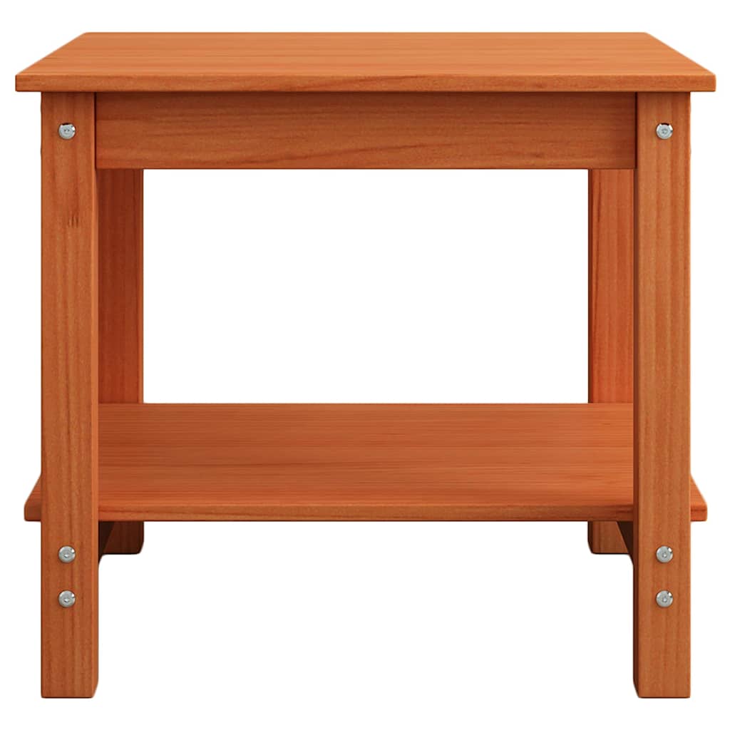 vidaXL Stolik kawowy Woskowy brąz 50 x 50 x 45 cm Lite drewno sosnowe