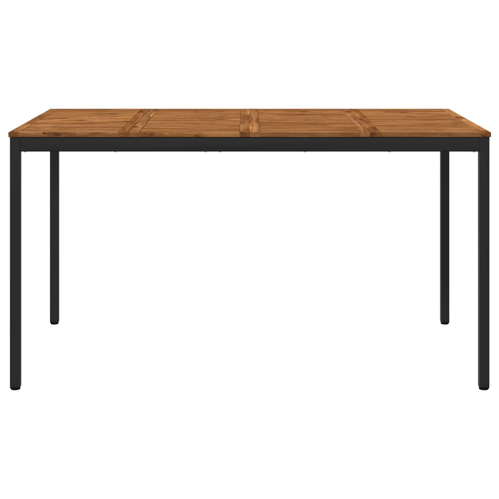 vidaXL Stół barowy ogrodowy Naturalny i czarny 196 x 100,5 x 105 cm