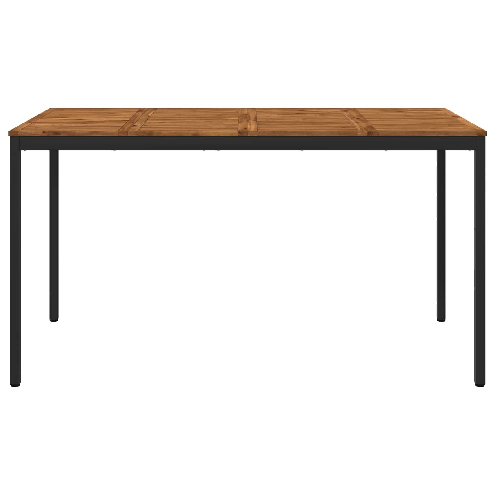 vidaXL Stół barowy ogrodowy Naturalny i czarny 196 x 100,5 x 105 cm