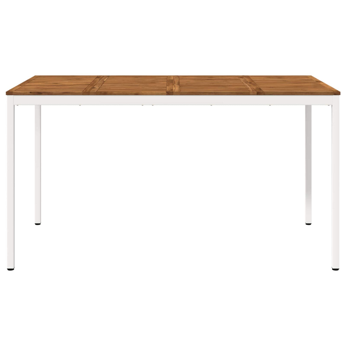 vidaXL Stół barowy ogrodowy Naturalne i białe 196 x 100,5 x 105 cm