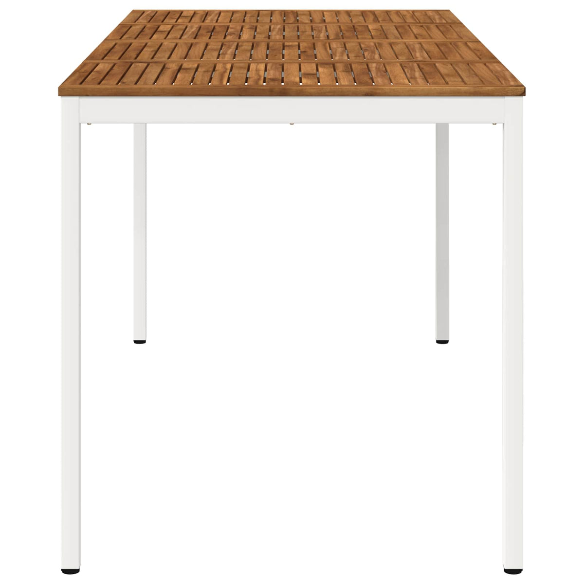 vidaXL Stół barowy ogrodowy Naturalne i białe 196 x 100,5 x 105 cm