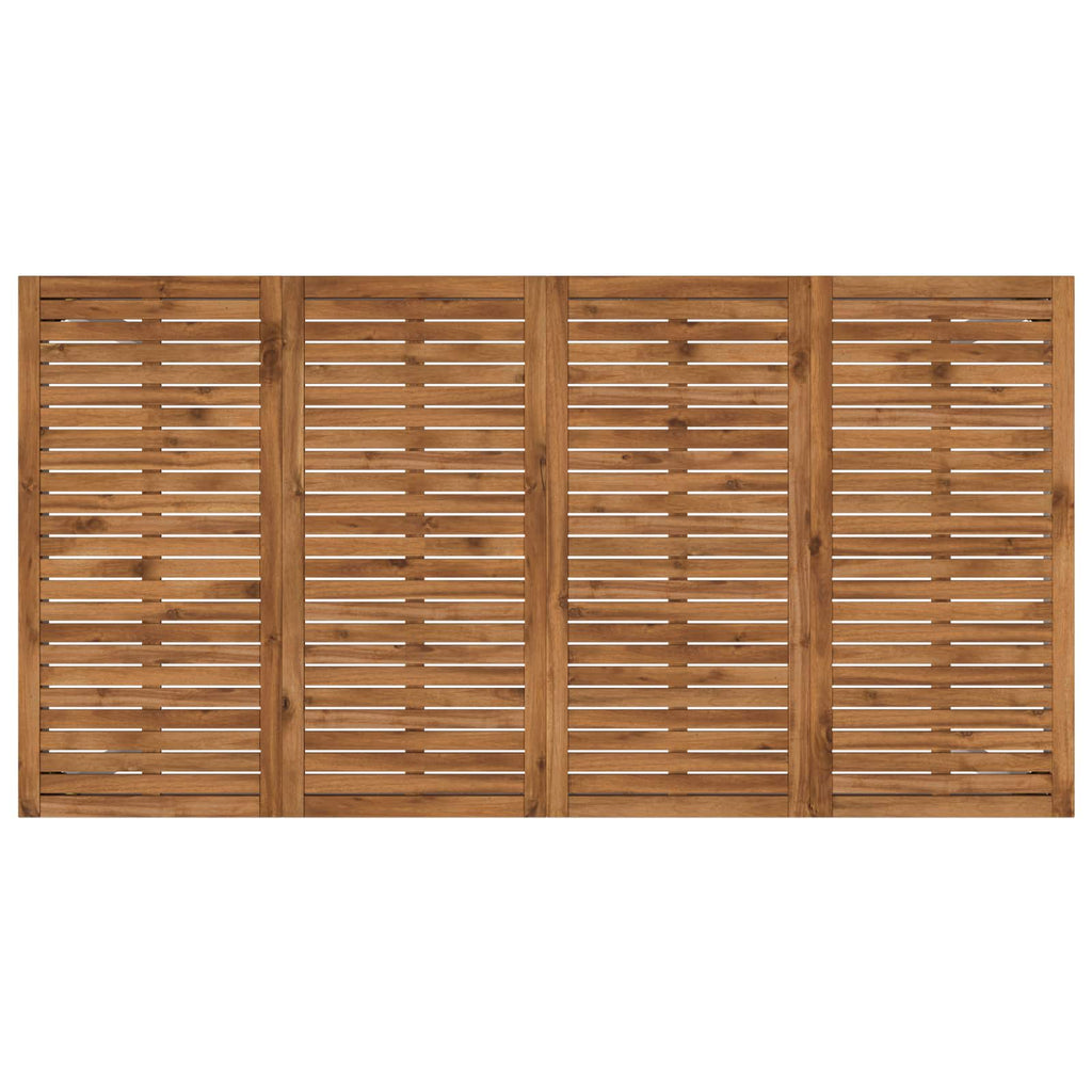 vidaXL Stół barowy ogrodowy Naturalne i białe 196 x 100,5 x 105 cm