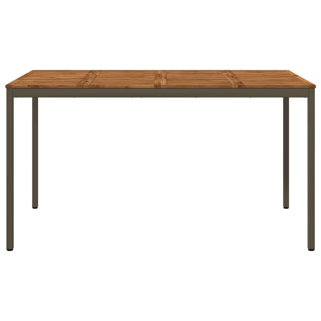 vidaXL Stół barowy ogrodowy Naturalny i kawowy 196 x 100,5 x 105 cm