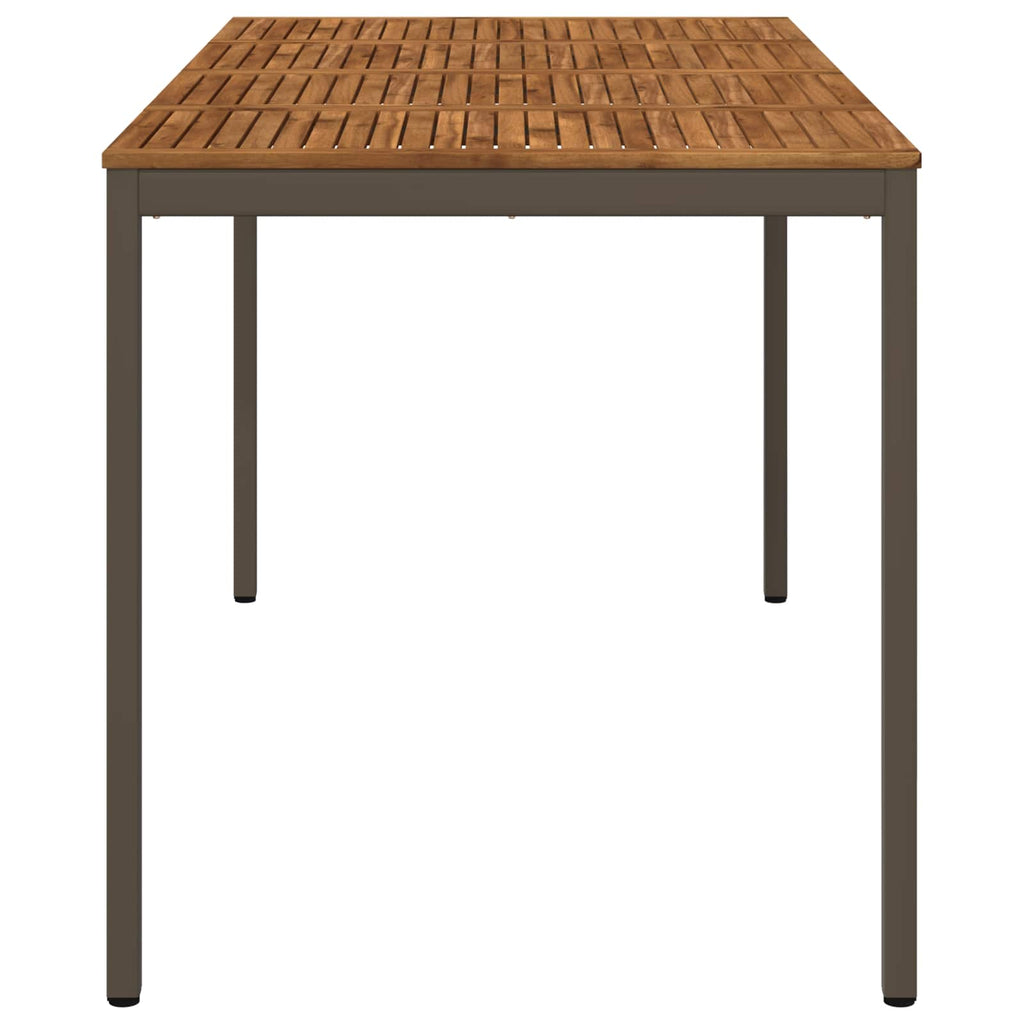 vidaXL Stół barowy ogrodowy Naturalny i kawowy 196 x 100,5 x 105 cm