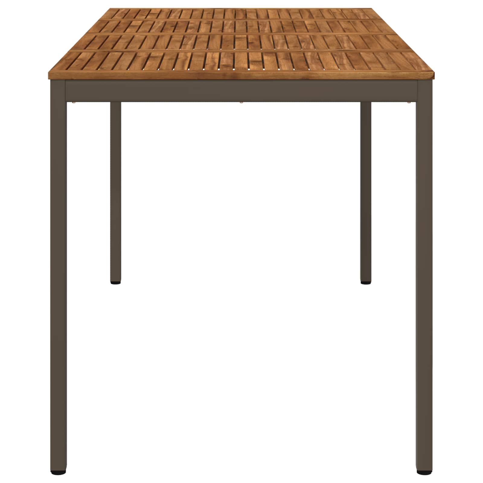 vidaXL Stół barowy ogrodowy Naturalny i kawowy 196 x 100,5 x 105 cm