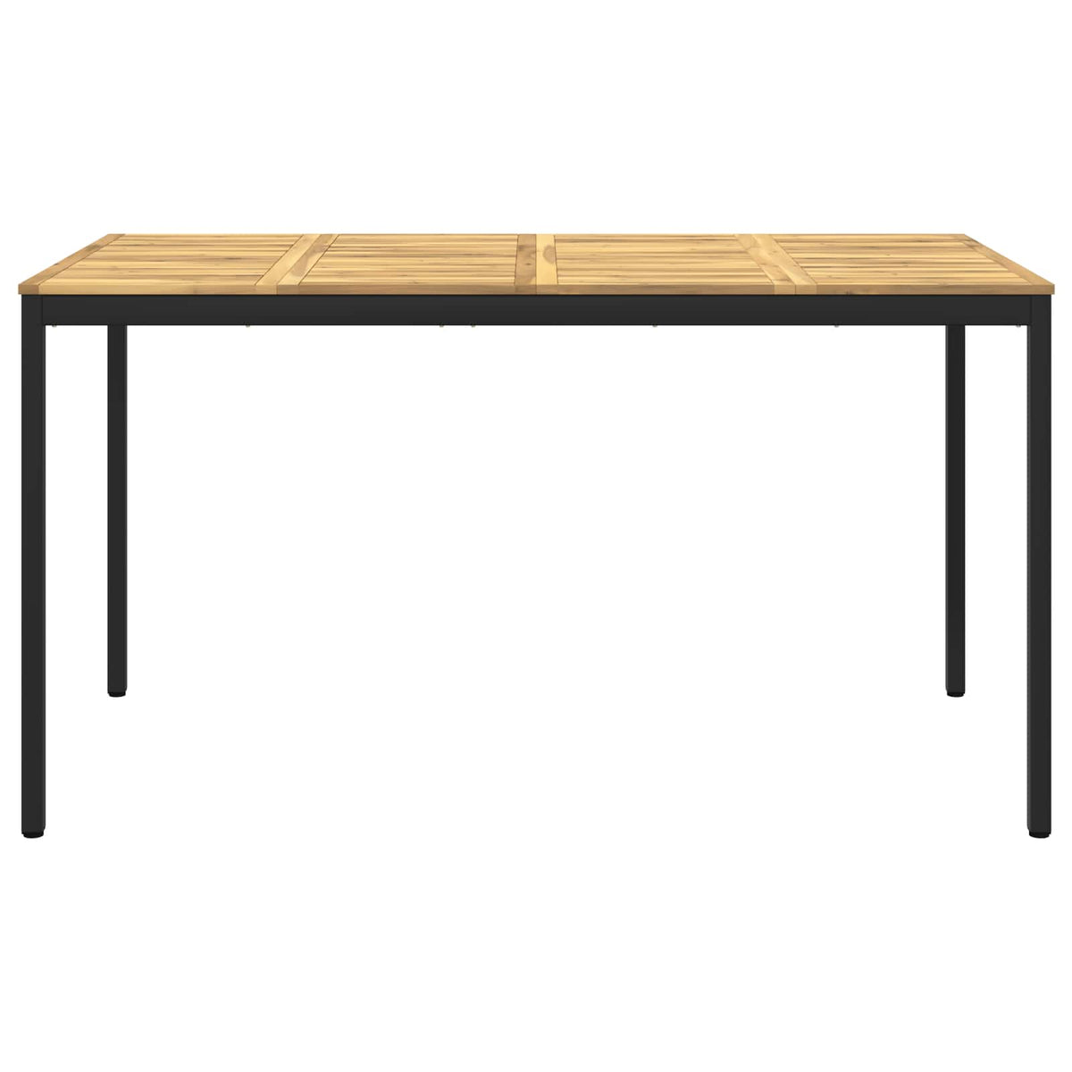 vidaXL Stół barowy ogrodowy biały i czarny 196 x 100,5 x 105 cm