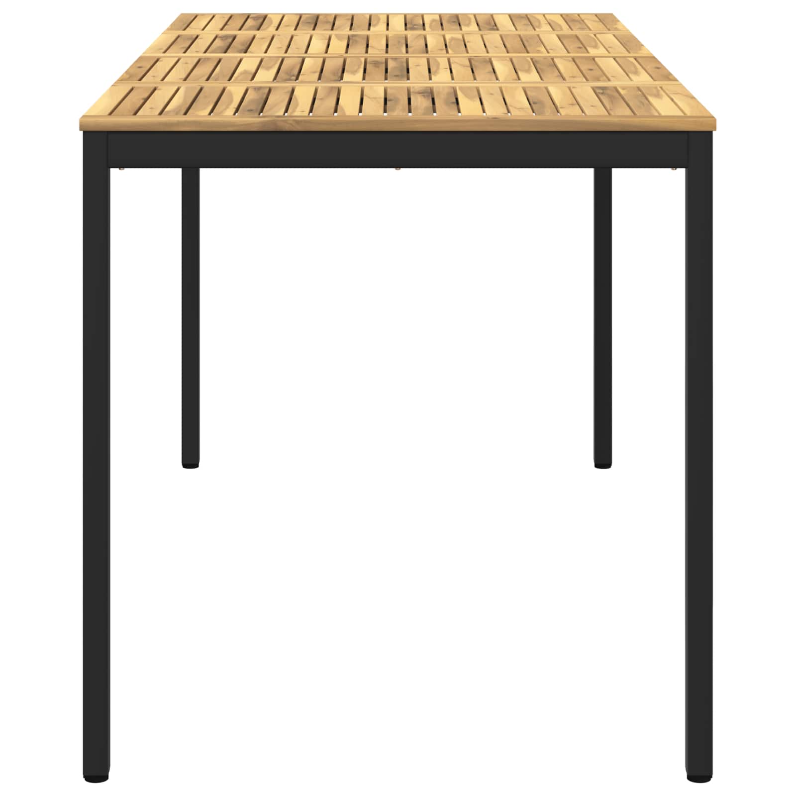vidaXL Stół barowy ogrodowy biały i czarny 196 x 100,5 x 105 cm