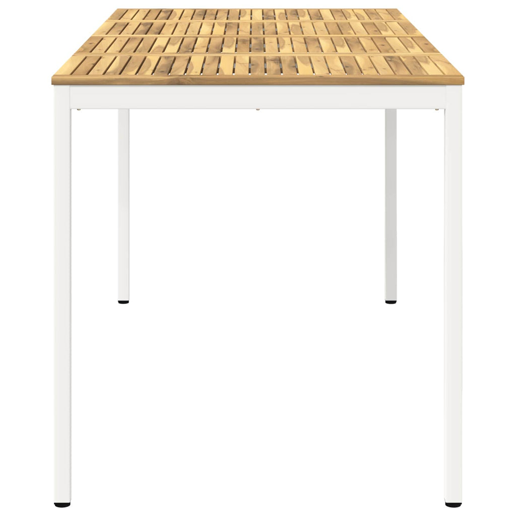 vidaXL Stół barowy ogrodowy Biały 196 x 100,5 x 105 cm