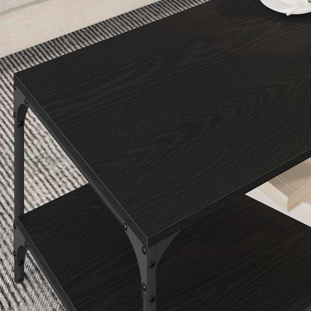 vidaXL Stolik kawowy Czarny Dąb 82 x 50 x 40 cm