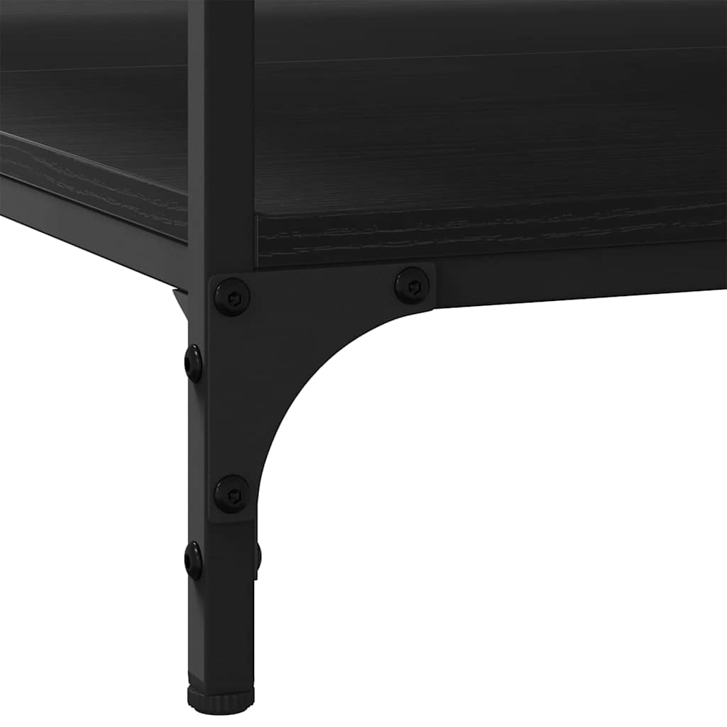 vidaXL Stolik kawowy Czarny dąb 80 x 80 x 40 cm