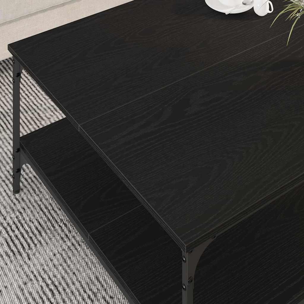 vidaXL Stolik kawowy Czarny dąb 80 x 80 x 40 cm