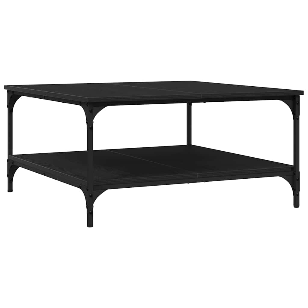 vidaXL Stolik kawowy Czarny dąb 80 x 80 x 40 cm