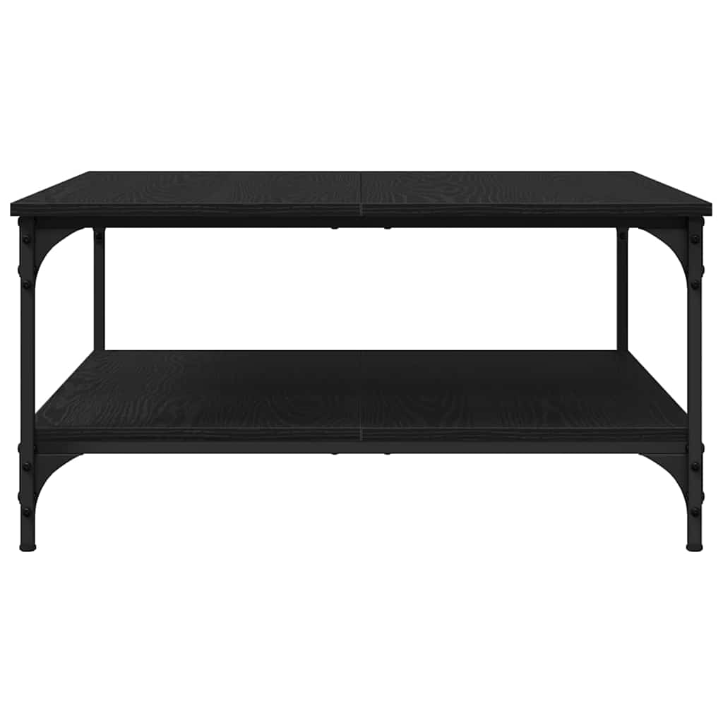 vidaXL Stolik kawowy Czarny dąb 80 x 80 x 40 cm