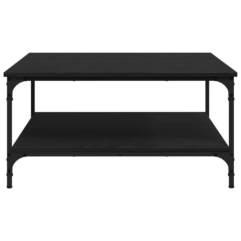 vidaXL Stolik kawowy Czarny dąb 80 x 80 x 40 cm
