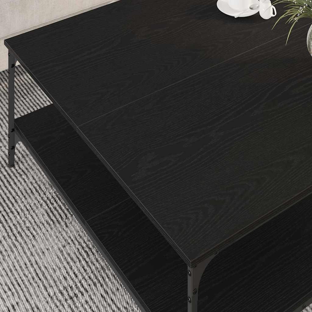 vidaXL Stolik kawowy Czarny dąb 100 x 100 x 40 cm