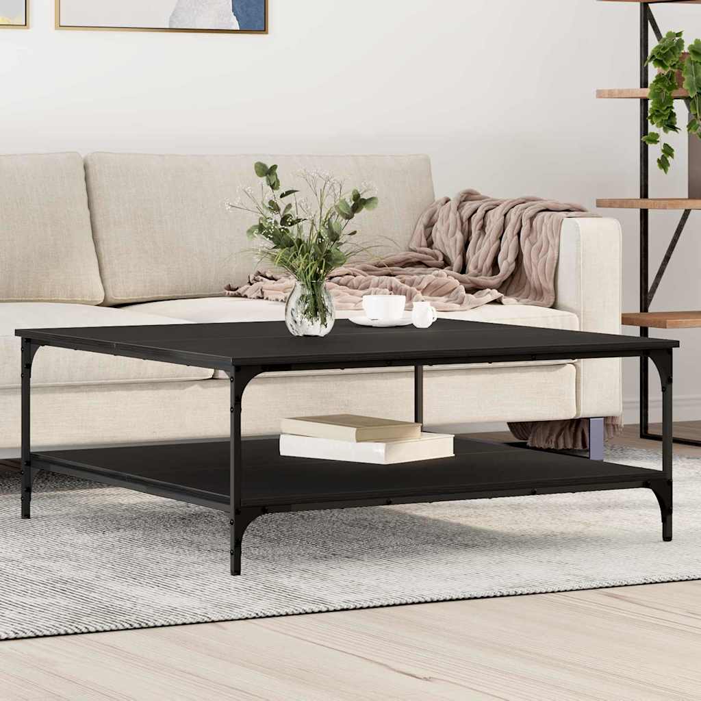 vidaXL Stolik kawowy Czarny dąb 100 x 100 x 40 cm