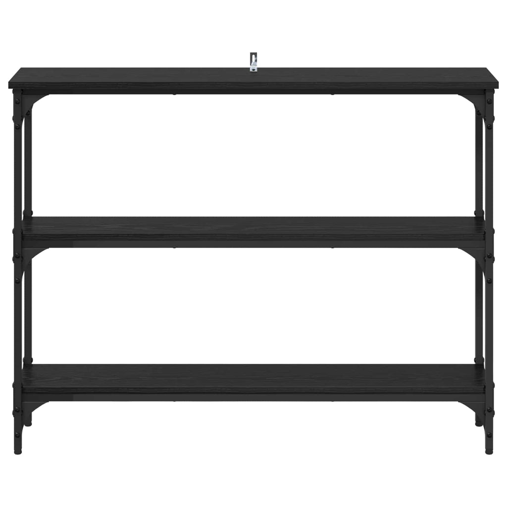 vidaXL Konsola Czarny dąb 100 x 22,5 x 75 cm Materiał drewnopochodny