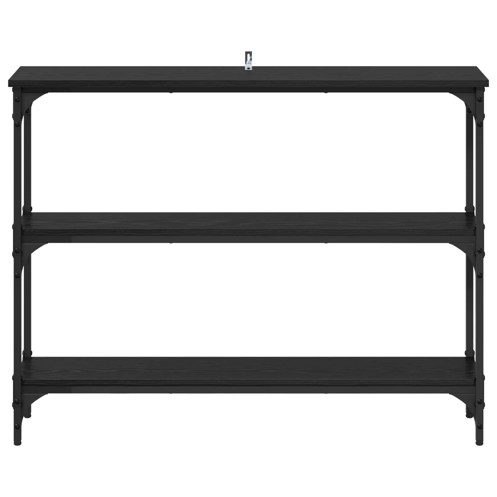 vidaXL Konsola Czarny dąb 100 x 22,5 x 75 cm Materiał drewnopochodny