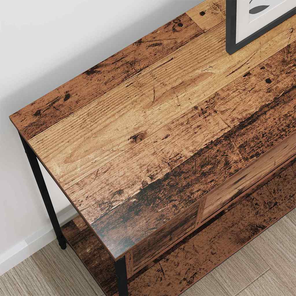 vidaXL Konsola Stare drewno 100 x 34.5 x 75 cm Materiał drewnopochodny