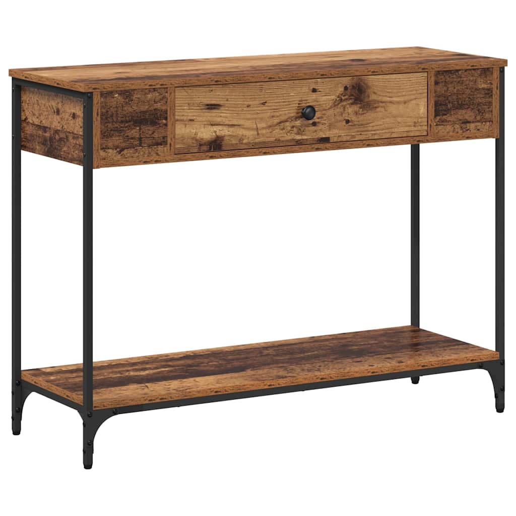 vidaXL Konsola Stare drewno 100 x 34.5 x 75 cm Materiał drewnopochodny