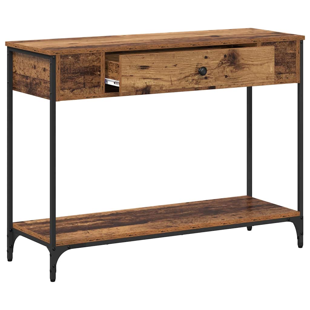 vidaXL Konsola Stare drewno 100 x 34.5 x 75 cm Materiał drewnopochodny