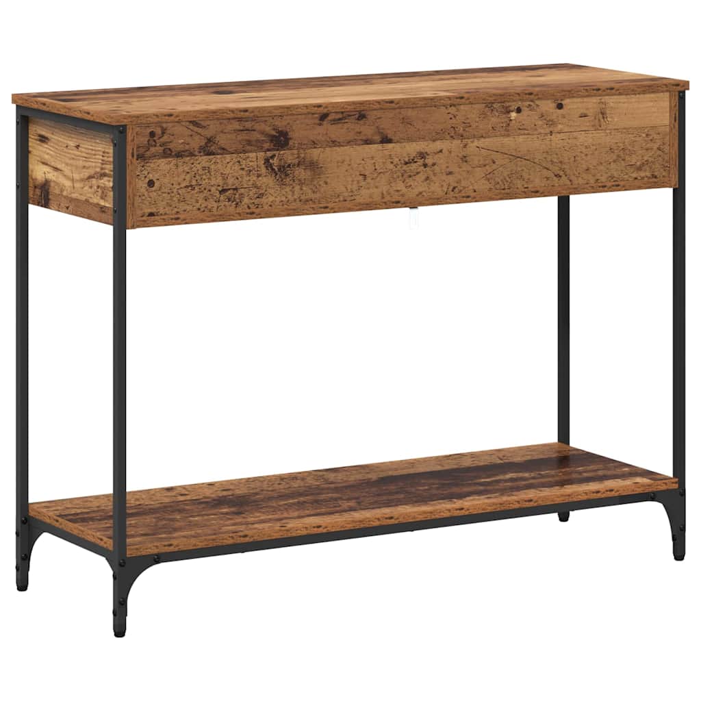 vidaXL Konsola Stare drewno 100 x 34.5 x 75 cm Materiał drewnopochodny
