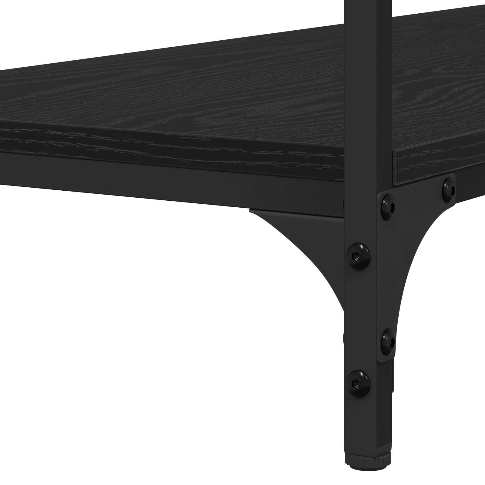 vidaXL Konsola Czarny dąb 100 x 34.5 x 75 cm Materiał drewnopochodny