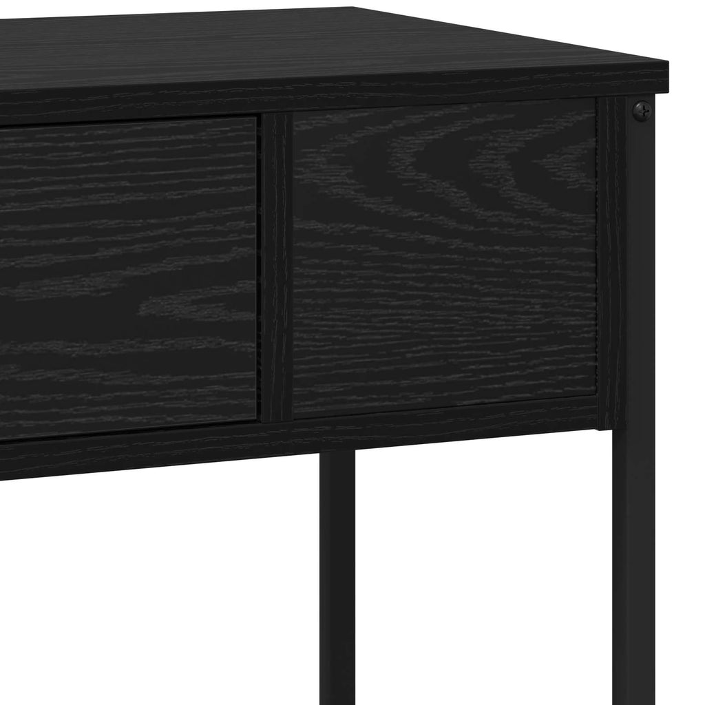 vidaXL Konsola Czarny dąb 100 x 34.5 x 75 cm Materiał drewnopochodny