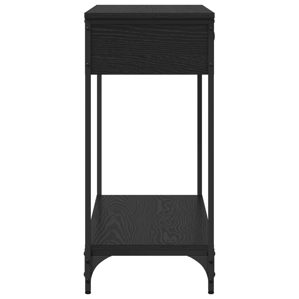 vidaXL Konsola Czarny dąb 100 x 34.5 x 75 cm Materiał drewnopochodny