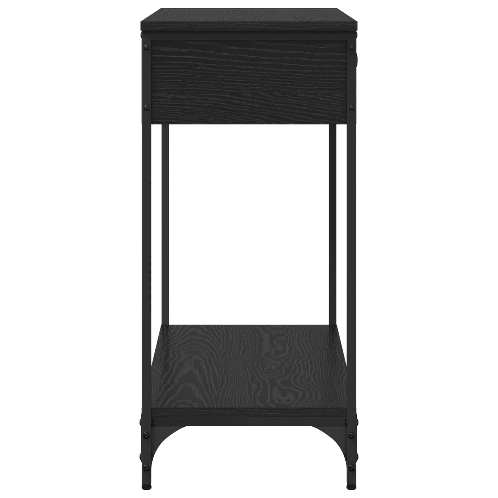 vidaXL Konsola Czarny dąb 100 x 34.5 x 75 cm Materiał drewnopochodny