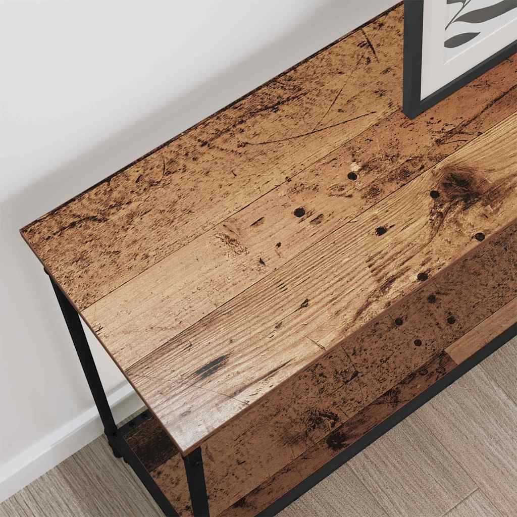 vidaXL Konsola Stare drewno 101 x 30.5 x 75 cm Materiał drewnopochodny
