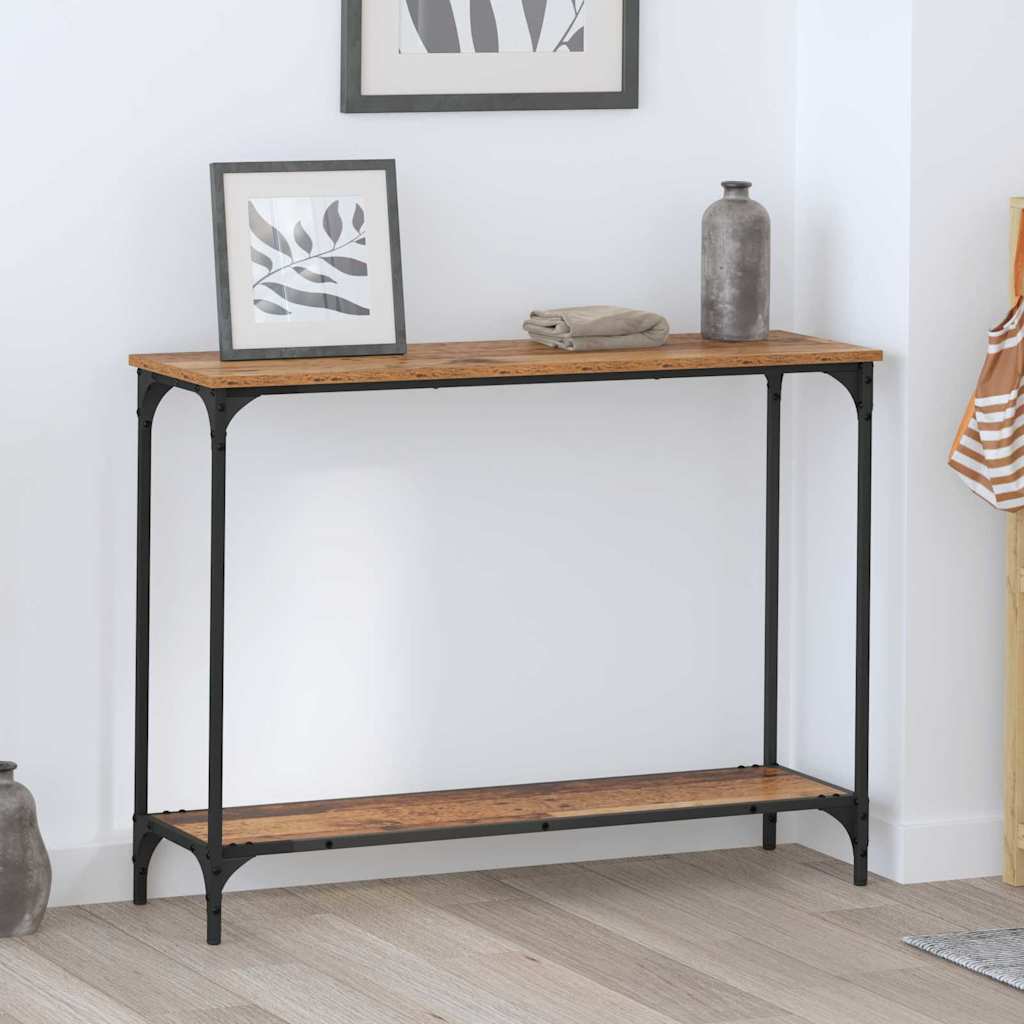 vidaXL Konsola Stare drewno 101 x 30.5 x 75 cm Materiał drewnopochodny