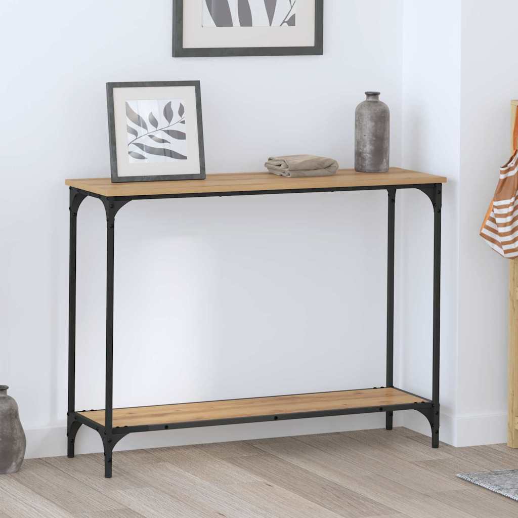 vidaXL Konsola dąb artisan 101 x 30.5 x 75 cm Materiał drewnopochodny